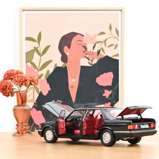 Mercedes-Benz 560 SEL 1991 Black   Norev 1:18 Metallmodell 4 Türen, Motorhaube und Kofferraum zu öffnen!
