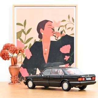 Mercedes-Benz 560 SEL 1991 Black   Norev 1:18 Metallmodell 4 Türen, Motorhaube und Kofferraum zu öffnen!