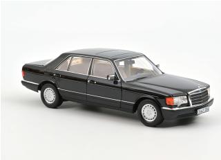 Mercedes-Benz 560 SEL 1989 Black metallic Norev 1:18 Metallmodell 4 Türen, Motorhaube und Kofferraum zu öffnen!