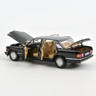 Mercedes-Benz 560 SEL 1989 Black metallic Norev 1:18 Metallmodell 4 Türen, Motorhaube und Kofferraum zu öffnen!