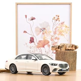 Mercedes-Benz S-Class AMG-Line 2021 White  Norev 1:18 Metallmodell 4 Türen, Motorhaube und Kofferraum zu öffnen!