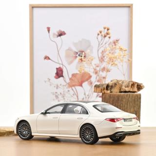 Mercedes-Benz S-Class AMG-Line 2021 White  Norev 1:18 Metallmodell 4 Türen, Motorhaube und Kofferraum zu öffnen!