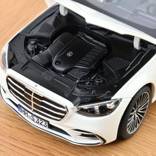 Mercedes-Benz S-Class AMG-Line 2021 White  Norev 1:18 Metallmodell 4 Türen, Motorhaube und Kofferraum zu öffnen!