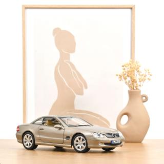 Mercedes-Benz SL 500 2003 Travertine Beige  Norev 1:18 Metallmodell 2 Türen, Motorhaube und Kofferraum zu öffnen!