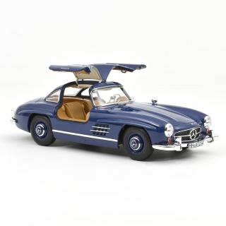Mercedes-Benz 300 SL 1954 Blue  Norev 1:18 Metallmodell (2 Türen, Motorhaube und Heckklappe zu öffnen!)
