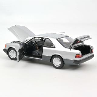 Mercedes-Benz 300 CE-24 Coupé 1990 - Silver Norev 1:18 Metallmodell 2 Türen, Motorhaube und Kofferraum zu öffnen!