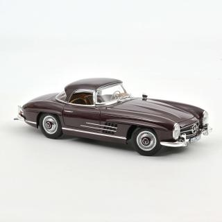 Mercedes-Benz 300 SL Roadster 1957 Red Norev 1:18 Metallmodell 2 Türen, Motorhaube und Kofferraum zu öffnen!