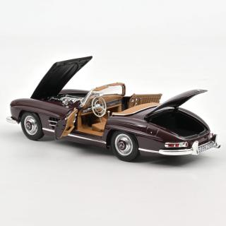 Mercedes-Benz 300 SL Roadster 1957 Red Norev 1:18 Metallmodell 2 Türen, Motorhaube und Kofferraum zu öffnen!