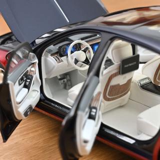 Mercedes-Maybach S 680 4MATIC 2021 Nautical Blue/Patagonia Red   Norev 1:18 Metallmodell 4 Türen, Motorhaube und Kofferraum zu öffnen!