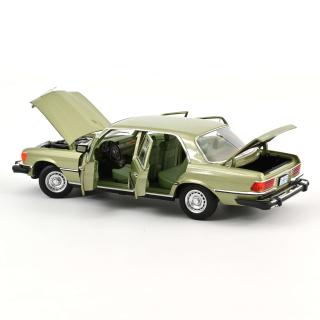 Mercedes-Benz 450 SEL Silvergreen US TV-Version 1979  Norev 1:18 Metallmodell 4 Türen, Motorhaube und Kofferraum zu öffnen!