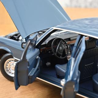 Mercedes-Benz 350 SEL 1979 Hansa Blue  Norev 1:18 Metallmodell (4 Türen, Motorhaube und Heckklappe zu öffnen!)