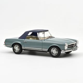 Mercedes-Benz 230 SL 1963 Horizon Blue 1:18 Norev 1:18 Metallmodell 2 Türen, Motorhaube und Kofferraum zu öffnen!