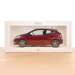 Peugeot 208 GTi 2013 Rubis Red  (Reprod 2026) Norev Metallmodell 1:18 (Türen, Motorhaube, Kofferraum zu öffnen!)