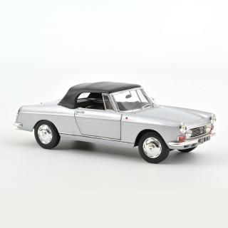 Peugeot 404 Cabriolet 1967 - Silver Norev 1:18 Metallmodell Türen, Motorhaube und Kofferraum zu öffnen!