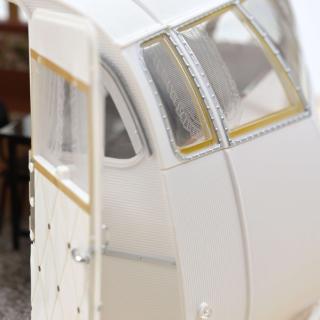 Peugeot 404 1965 - Brown metallic with Caravan Hénon Norev 1:18