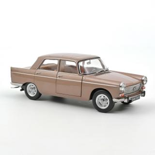 Peugeot 404 1965 - Brown metallic with Caravan Hénon Norev 1:18
