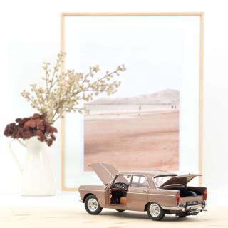 Peugeot 404 1965 - Brown metallic with Caravan Hénon Norev 1:18