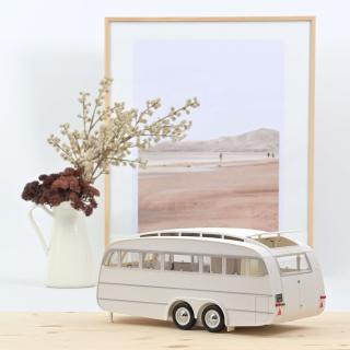 Peugeot 404 1965 - Brown metallic with Caravan Hénon Norev 1:18