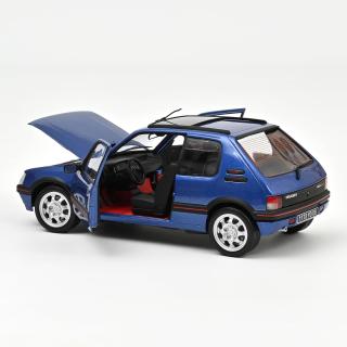 Peugeot 205 GTi 1.9 with windowroof 1992 Miami Blue   Norev 1:18 Metallmodell 2 Türen und Motorhaube zu öffnen!