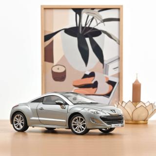 Peugeot RCZ 2010 Mercury Grey  Norev 1:18 Metallmodell 2 Türen zu öffnen!