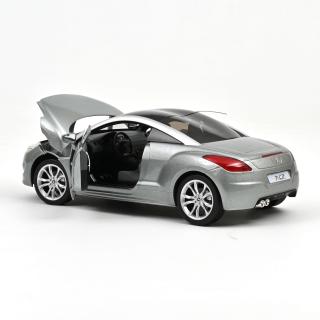 Peugeot RCZ 2010 Mercury Grey  Norev 1:18 Metallmodell 2 Türen zu öffnen!