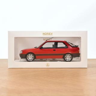 Peugeot 309 GTi 1998 - Vallelunga Red (Türen, Motorhaube... nicht zu öffnen!) Norev 1:18 Wiederauflage