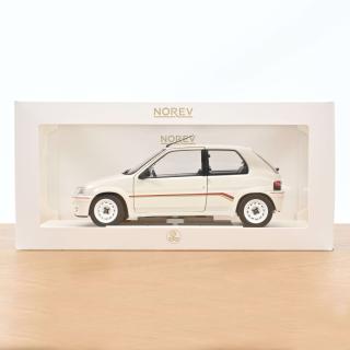 Peugeot 106 Rallye 1.3 1993 White  Norev 1:18 Metallmodell  (Türen zu öffnen!)