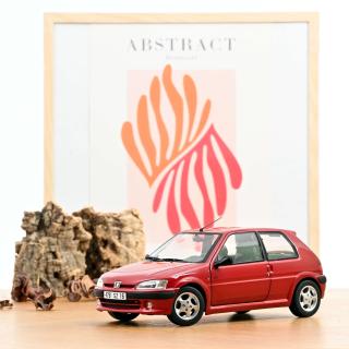 Peugeot 106 S16 1998 Diablo Red  Norev 1:18 Metallmodell  2 Türen zu öffnen!