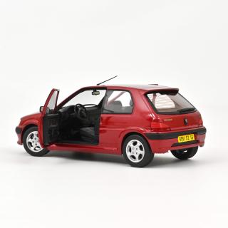 Peugeot 106 S16 1998 Diablo Red  Norev 1:18 Metallmodell  2 Türen zu öffnen!