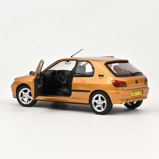 Peugeot 306 S16 1997 Blaze Yellow  Norev Metallmodell 1:18 (Türen zu öffnen!)