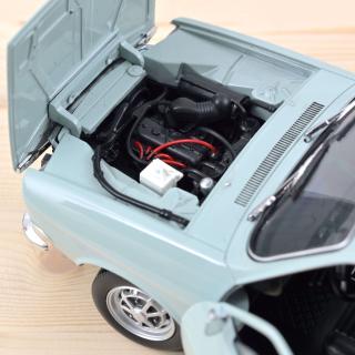 Renault 12 TS 1974 - Light Blue   Norev 1:18 Metallmodell 2 Türen und Motorhaube zu öffnen!