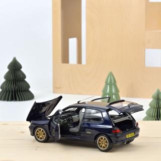 Renault Clio Williams blau 1993   Norev 1:18 Metallmodell 2 Türen, Motorhaube und Kofferraum zu öffnen! Wiederauflage