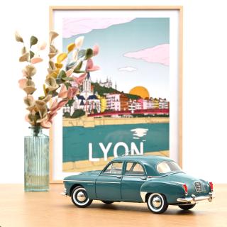 Renault Fregate 1960 Sevigne Green 1:18 Norev 1:18 Metallmodell 2 Türen und Motorhaube  zu öffnen!