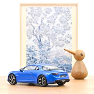 Alpine A110 Pure 2018 - Alpine Blue Norev 1:18 Metallmodell (Türen/Hauben nicht zu öffnen!)