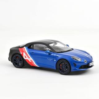 Alpine A110S Sidetrack 2021 - N°14 Norev 1:18 Metallmodell (Türen/Hauben nicht zu öffnen!)