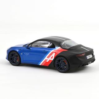 Alpine A110S Sidetrack 2021 - N°14 Norev 1:18 Metallmodell (Türen/Hauben nicht zu öffnen!)