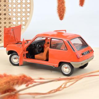 Renault 5 1972 Orange Norev 1:18 Metallmodell 2 Türen und Motorhaube zu öffnen!