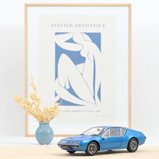 Alpine A310 1600 VE 1972 - Alpine Blue Norev 1:18 Metallmodell 2 Türen und 1 Haube zu öffnen!