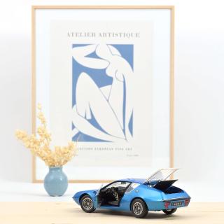 Alpine A310 1600 VE 1972 - Alpine Blue Norev 1:18 Metallmodell 2 Türen und 1 Haube zu öffnen!