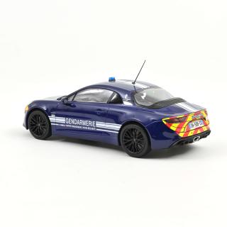 Alpine A110 S 2023 Gendarmerie  Norev 1:18 Metallmodell (Türen/Hauben nicht zu öffnen!)