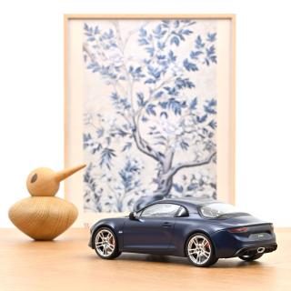 Alpine A110 S 2025 Matte Storm Blue 1:18 Norev 1:18 Metallmodell (Türen/Hauben nicht zu öffnen!)