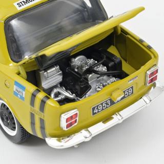 Simca 1000 Rallye 2 SRT N°58 1973 - Acide Green (Reprod 2021) Norev 1:18 Metallmodell 2 Türen, Motorhaube und Kofferraum zu öffnen!