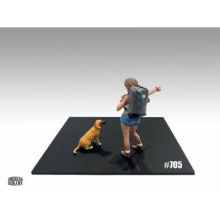 Figure18 Series-1 #5 Hitch-hiker & Dog American Diorama 1:18 (Auto nicht enthalten!)