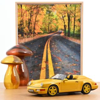 Porsche 911 Speedster 1993 Speed Yellow 1:18 Norev 1:18 Metallmodell 2 Türen, Kofferraum und Motorhaube  zu öffnen!