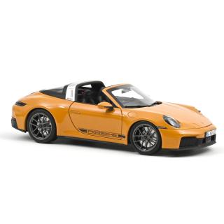 Porsche 911 Targa 4 GTS 2025 Bahama Yellow  Norev 1:18 Metallmodell 2 Türen und 1 Haube zu öffnen!