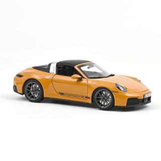 Porsche 911 Targa 4 GTS 2025 Bahama Yellow  Norev 1:18 Metallmodell 2 Türen und 1 Haube zu öffnen!