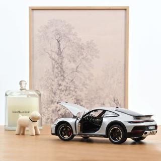 Porsche 911 Dakar 2023 Ice Grey Metallic 1:18 Norev 1:18 Metallmodell 2 Türen und Kofferraum zu öffnen!
