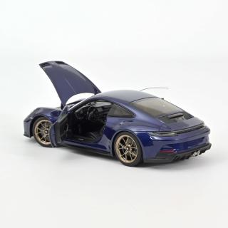 Porsche 911 GT3 with Touring Package 2021 Blue metallic  Norev 1:18 Metallmodell 2Türen, Motorhaube und Kofferraum zu öffnen!