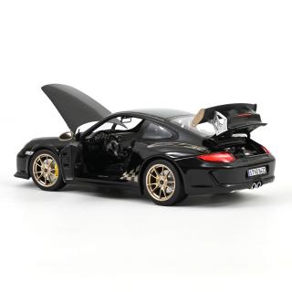 Porsche 911 GT3 RS 2009 Black & white gold metallic  Norev 1:18 Metallmodell 2 Türen, Motorhaube und Kofferraum zu öffnen!