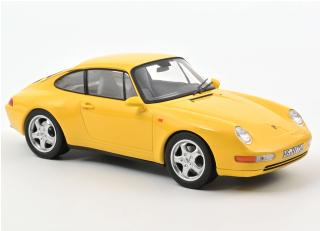 Porsche 911 Carrera 1994 - Yellow Norev 1:18 Metallmodell (Türen/Hauben nicht zu öffnen!)